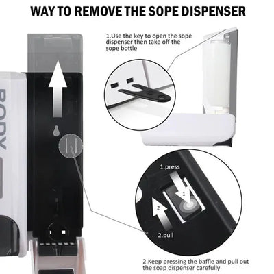 Wall-mount Shower Gel and Shampoo Dispenser