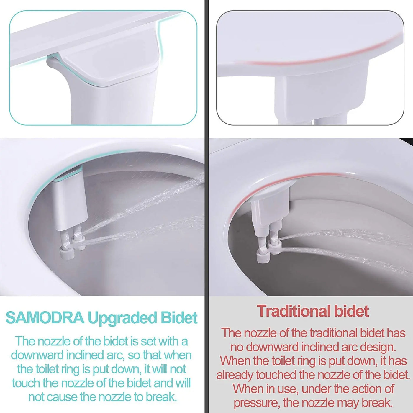 Ultra-thin Bidet Toilet Seat Attachment