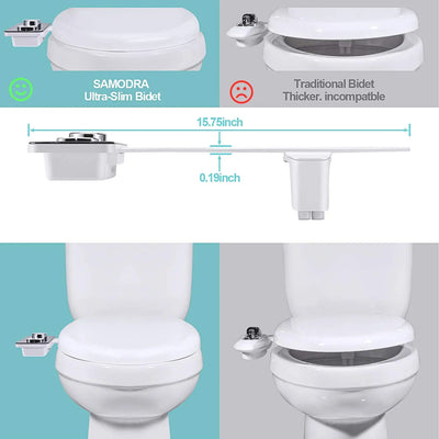 Ultra-thin Bidet Toilet Seat Attachment