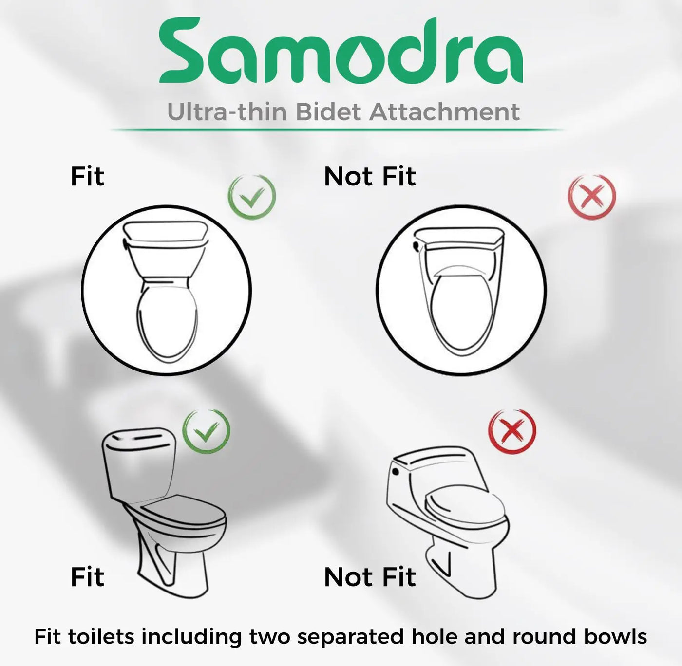 Ultra-thin Bidet Toilet Seat Attachment